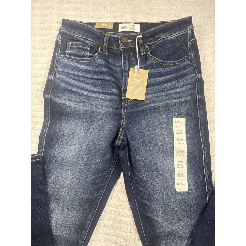 NWT Buckle BKE Womens 29x35 Billie Bootcut Blue Jean Slim Fit High Rise $72.99 - Picture 3 of 16